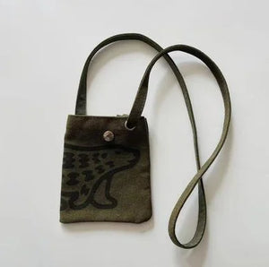 2022ss HUMAN Bag Polar Bear Print Canvas Shoulder Messenger Bag