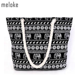 Animal Elephant Canvas Tote Bag Women's Handbag