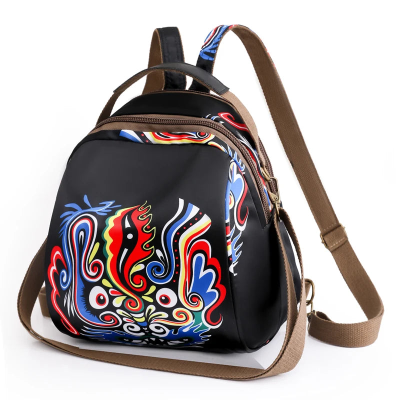 Anti Theft Women Backpack Durable Oxford School Bag