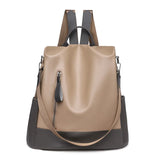 Anti-theft Leather Backpack Summer Travel Shoulder Bag