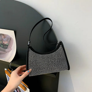 Women Casual Bright Diamond Underarm Shoulder Bag