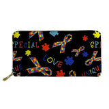 Autism Awareness Women Wallets Classic Female Purse Zipper Wallet