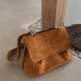 Fleece Shoulder Bag Female Leather Crossbody Bag