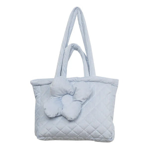 Sweet Quilted Padded Handbag Large Capacity