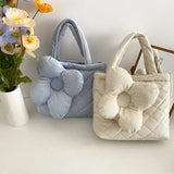 Sweet Quilted Padded Handbag Large Capacity