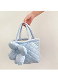 Sweet Quilted Padded Handbag Large Capacity
