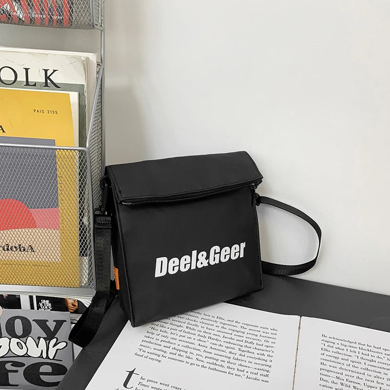 Small Women's Shoulder Bag Letter High Oxford Cloth Women Messenger