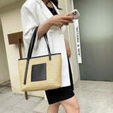 Beach Basket Summer Bag Straw Bag Beach Bags Big Rattan Shoulder Bags