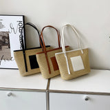 Beach Basket Summer Bag Straw Bag Beach Bags Big Rattan Shoulder Bags