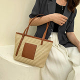 Beach Basket Summer Bag Straw Bag Beach Bags Big Rattan Shoulder Bags