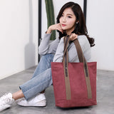 Canvas Tote Handbag Women Shoulder Bag Zipper Eco Shopping Bag