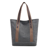 Canvas Tote Handbag Women Shoulder Bag Zipper Eco Shopping Bag