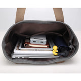 Canvas Tote Handbag Women Shoulder Bag Zipper Eco Shopping Bag