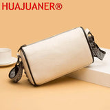 Braided Wide Shoulder Straps Small Women's Messenger Bag Purse Leather Women Bag
