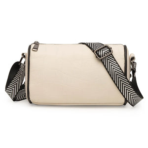 Braided Wide Shoulder Straps Small Women's Messenger Bag Purse Leather Women Bag