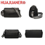 Braided Wide Shoulder Straps Small Women's Messenger Bag Purse Leather Women Bag