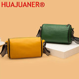 Braided Wide Shoulder Straps Small Women's Messenger Bag Purse Leather Women Bag