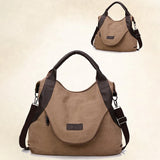 Large Pocket Casual Tote Canvas Shoulder Handbags Women's Bags
