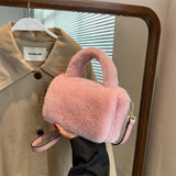 Winter Plush Crossbody Bag - Soft Fur Shoulder Bag Purse