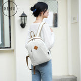 Canvas Backpack Women Solid Rucksack Casual Travel Bag Backpacks