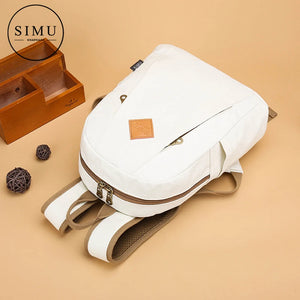 Canvas Backpack Women Solid Rucksack Casual Travel Bag Backpacks