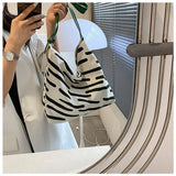 Canvas Bag Large Capacity Commuter Tote Bag Women's Shoulder Crossbody Bag