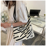 Canvas Bag Large Capacity Commuter Tote Bag Women's Shoulder Crossbody Bag
