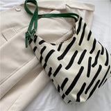Canvas Bag Large Capacity Commuter Tote Bag Women's Shoulder Crossbody Bag