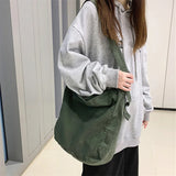 Canvas Shoulder Bags Solid Crossbody Unisex Messenger Bags