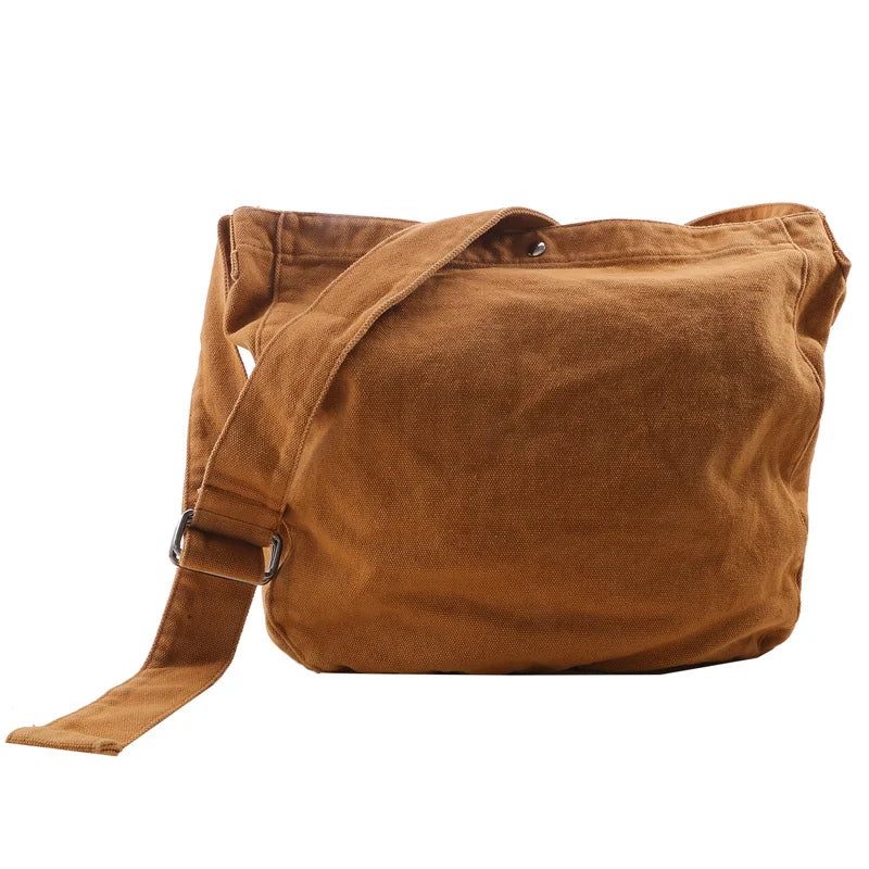 Canvas Shoulder Bags Solid Crossbody Unisex Messenger Bags
