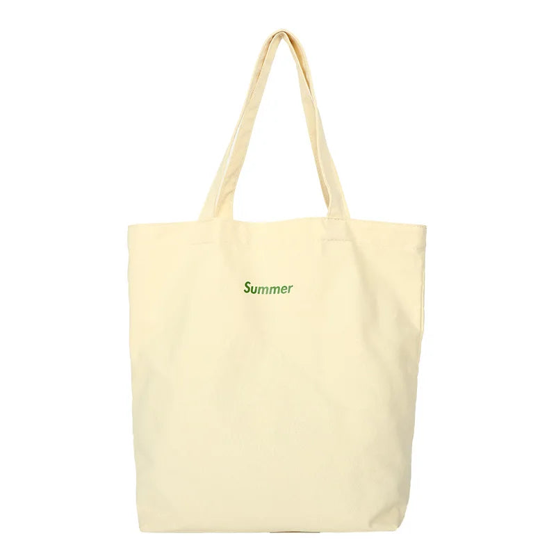 Casual Daily Books Women Students Handbags Large Capacity Canvas Top Handle