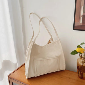 Fashionable Canvas Handbag Large Capacity Top Handle Shoulder Bag