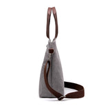 Large Pocket Canvas Handbag for Women