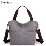 Large Pocket Canvas Handbag for Women