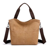 Large Pocket Canvas Handbag for Women