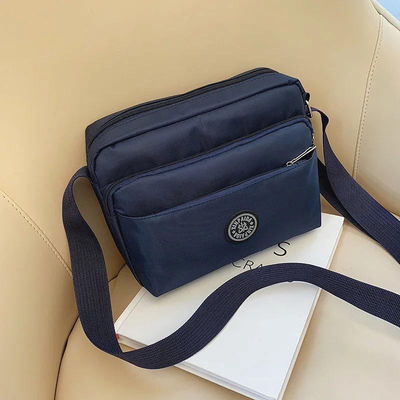 Casual Solid Women Bags Nylon Cloth Messenger Bag