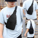 Love Print Canvas Chest Bag Men Women Crossbody Messenger Small Bag