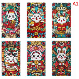 Chinese Rabbit Year Hongbao Bronzing Red Envelope Cartoon Childrens Gift Money