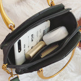Circular Women Handbag Leather Shoulder Messenger Bag Round Ring Mini Tote