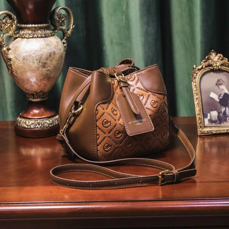 Print Bucket Bags Shoulder Handbag Large Capacity Fashionable Handbags