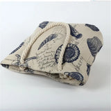 Cotton Strap Shoulder Bags Printed Tower Shell Travel Bags Large Size