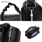 Cow Leather Chain Women Shoulder Crossbody Bags Ladies Tote Handbags