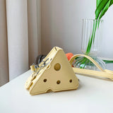 Funny Hole Cheese Shape Crossbody Bag Mini Shoulder Bag for Women