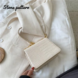 Crocodile Pattern Crossbody Bags Women Chain Shoulder Handbags