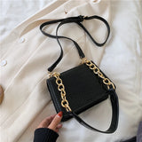 Crocodile Pattern Crossbody Bags Women Chain Shoulder Handbags