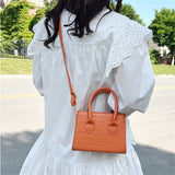 Crocodile Pattern PU Leather Crossbody Bags for Women Chain Shoulder Handbags