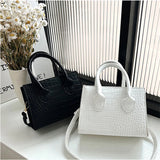 Crocodile Pattern PU Leather Crossbody Bags for Women Chain Shoulder Handbags
