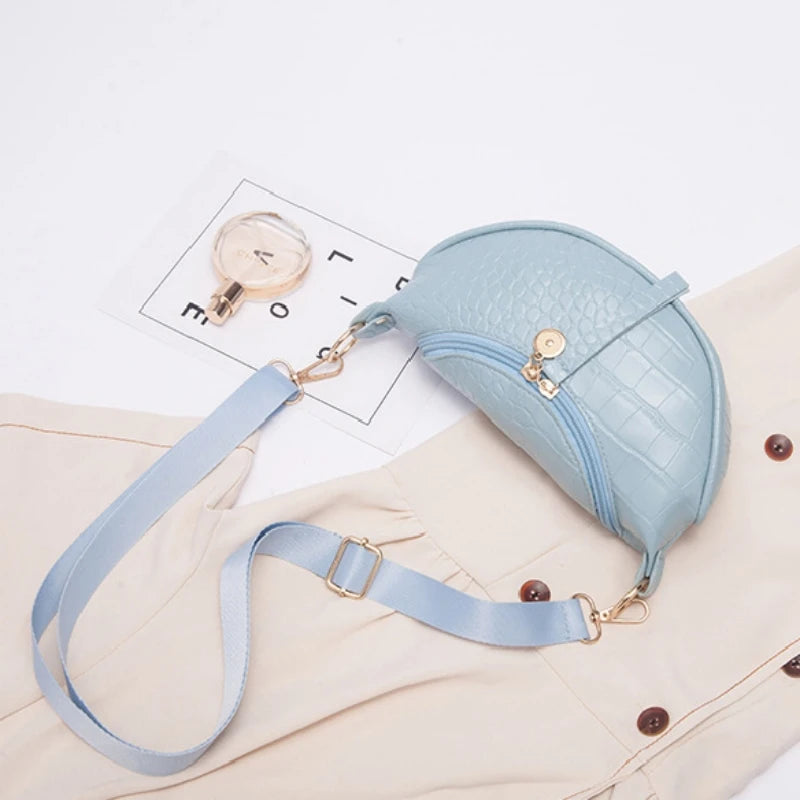 Crocodile Saddle Bag Crossbody Bag Women's Personality