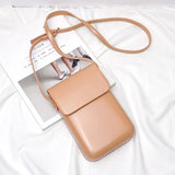 Mini PU Leather Crossbody Bag for Women Girls Ladies Solid Color
