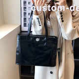 Casual PU Leather Women Handbag Large Capacity Top Handle Shoulder Bag